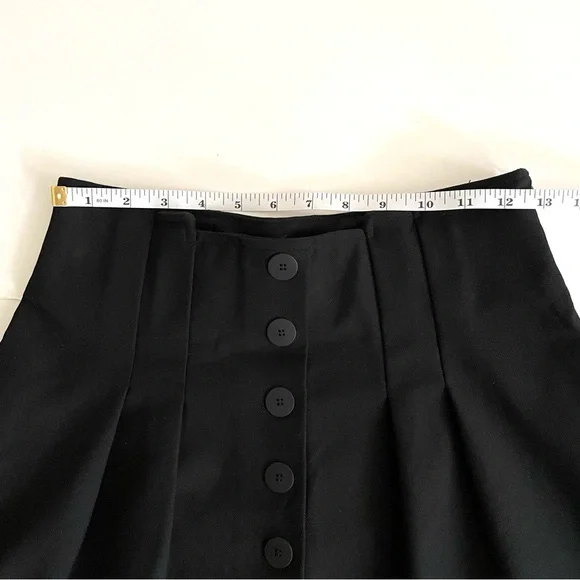 Maje Jioma Pleated Flared ALine Mini Skirt Black Size 38 - Picture 12 of 14